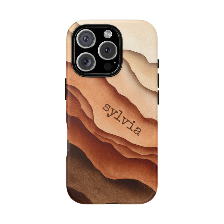Personalized Tough Phone Case Abstract Warm Tones