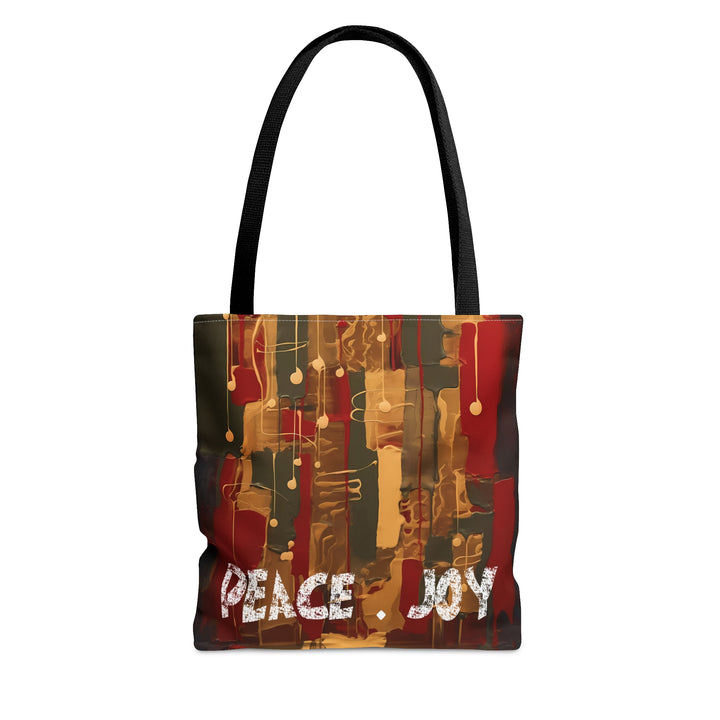 Abstract Red and Gold Ornaments Holiday Tote Bag Personalized