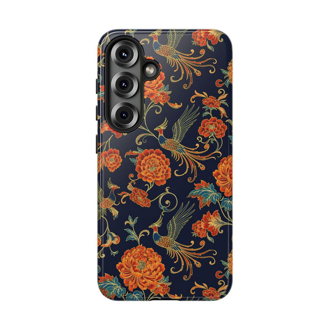 Traditional Batik Pattern Tough Phone Cases Personalizable - Traditional Peacock Batik Pattern