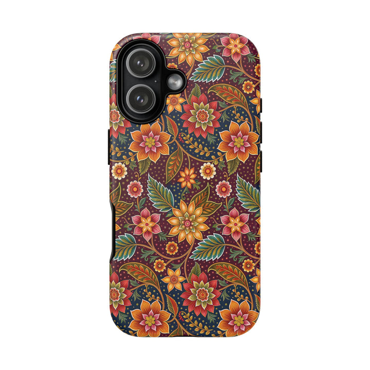 Modern Batik Pattern Tough Phone Cases Personalizable - Flower 14