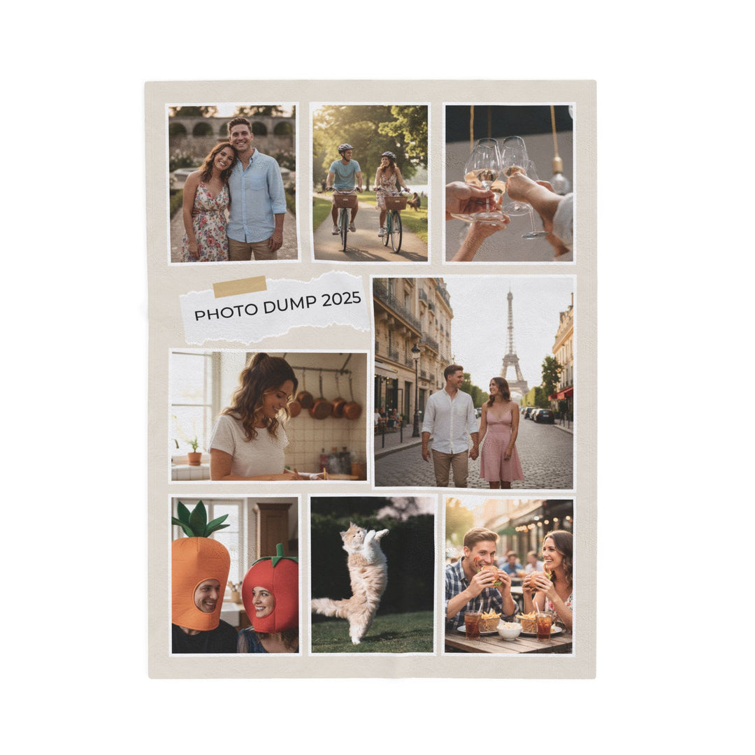 Personalized  Plush Blanket - Photo Dump 1