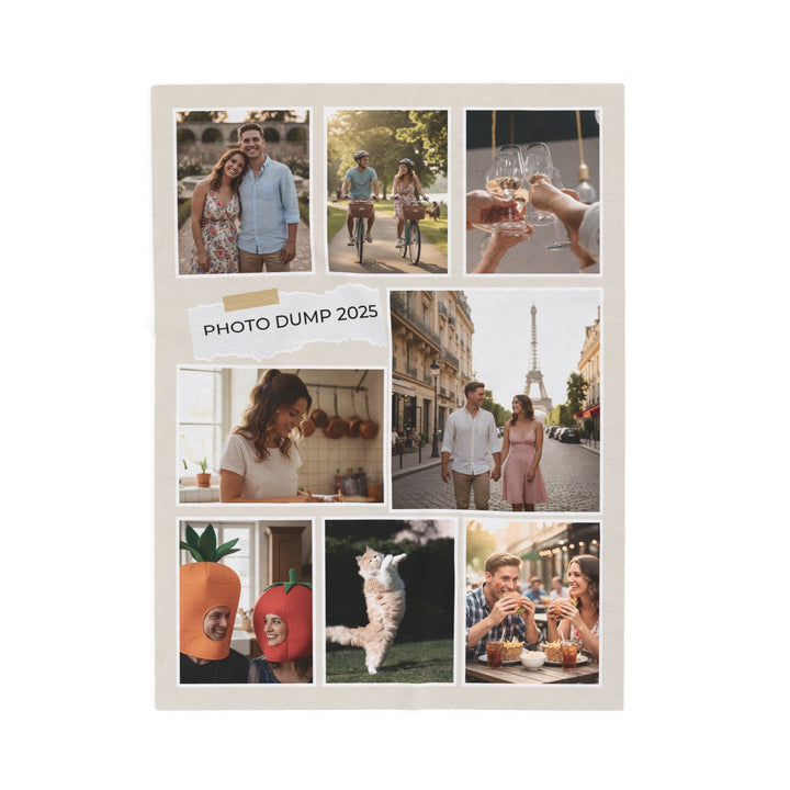 Personalized  Plush Blanket - Photo Dump 1