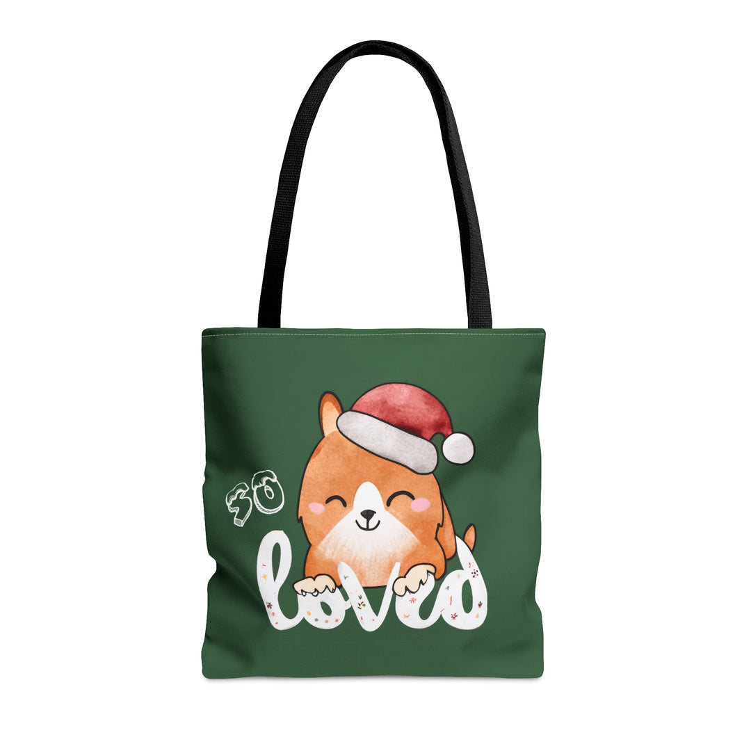 So Loved Kitty Holiday Tote Bag Personalized