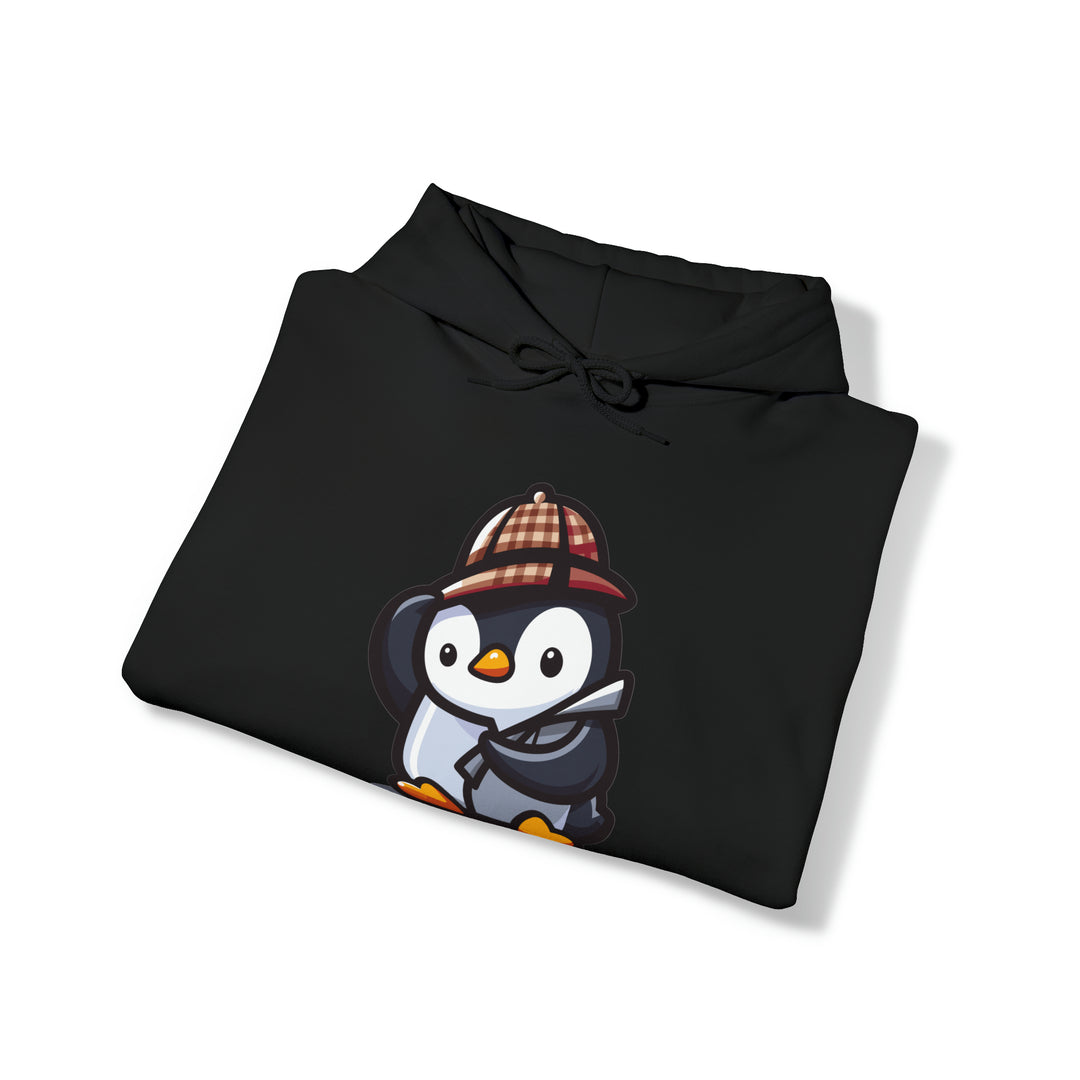 Unisex Heavy Blend™ Hooded Sweatshirt, Cute Penguin: "Confused But Loved"