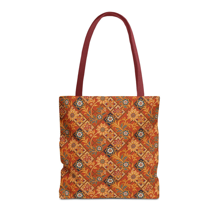 Modern Batik Print Tote Bag -  Orange 1