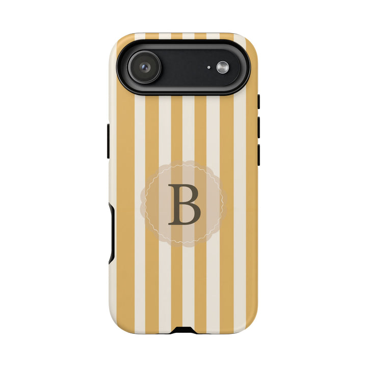 Personalized Tough Phone Case Yellow Stripe