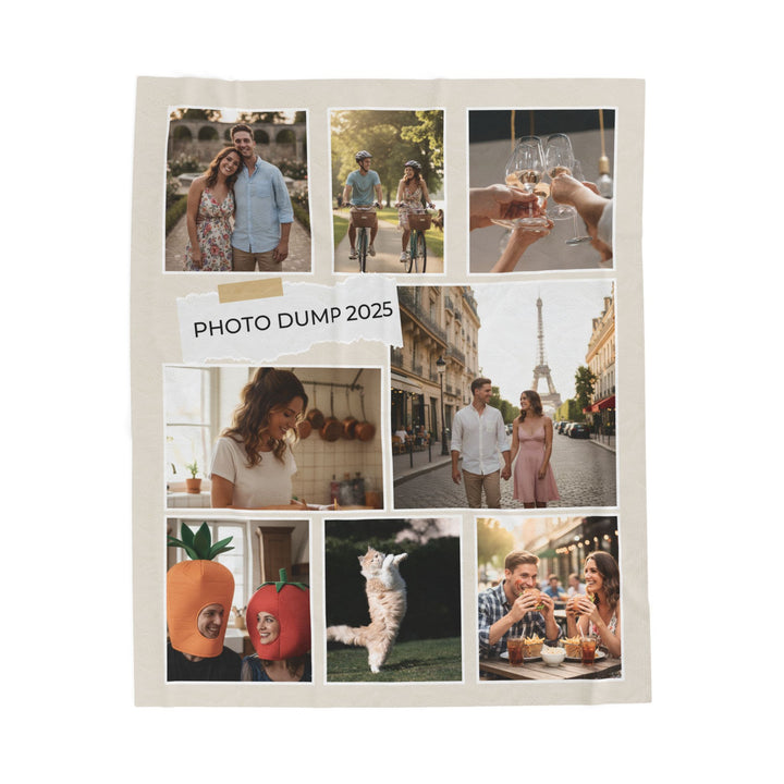 Personalized  Plush Blanket - Photo Dump 1