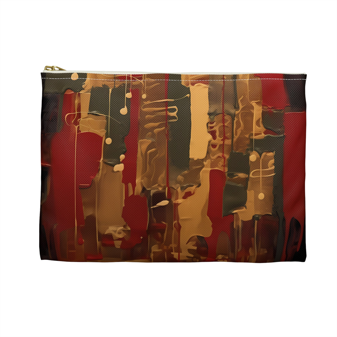 Red And God Abstract Holiday Makeup Bag Personalized