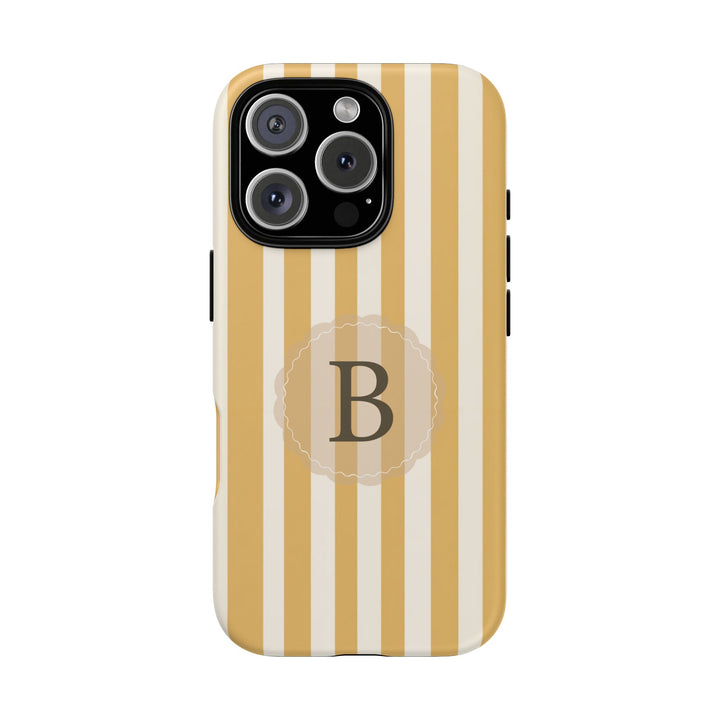Personalized Tough Phone Case Yellow Stripe