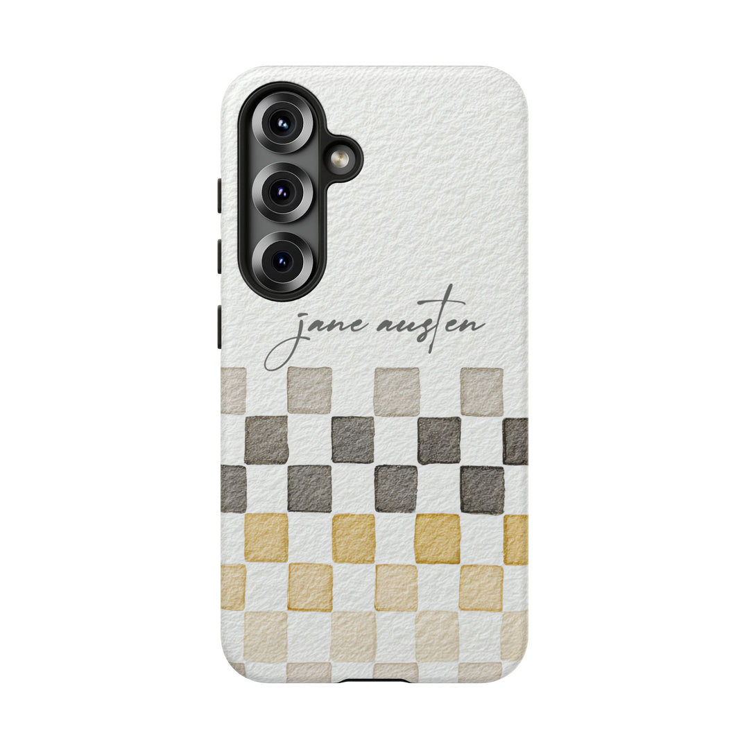 Personalized Tough Cases - Minimalist Grey Checker 2