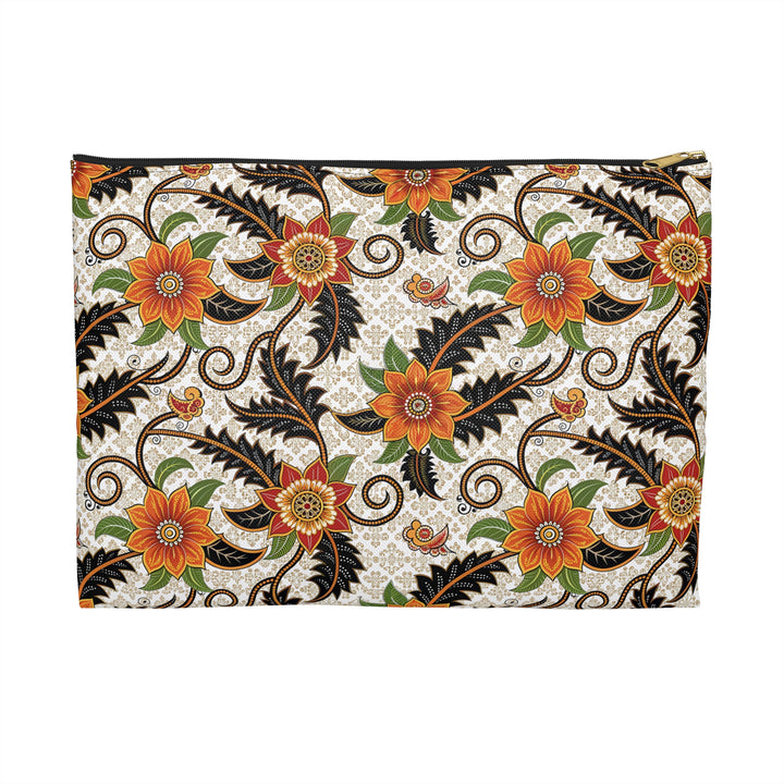 Batik Print Makeup And Accessory Pouch -  Aesthetic Floral 2