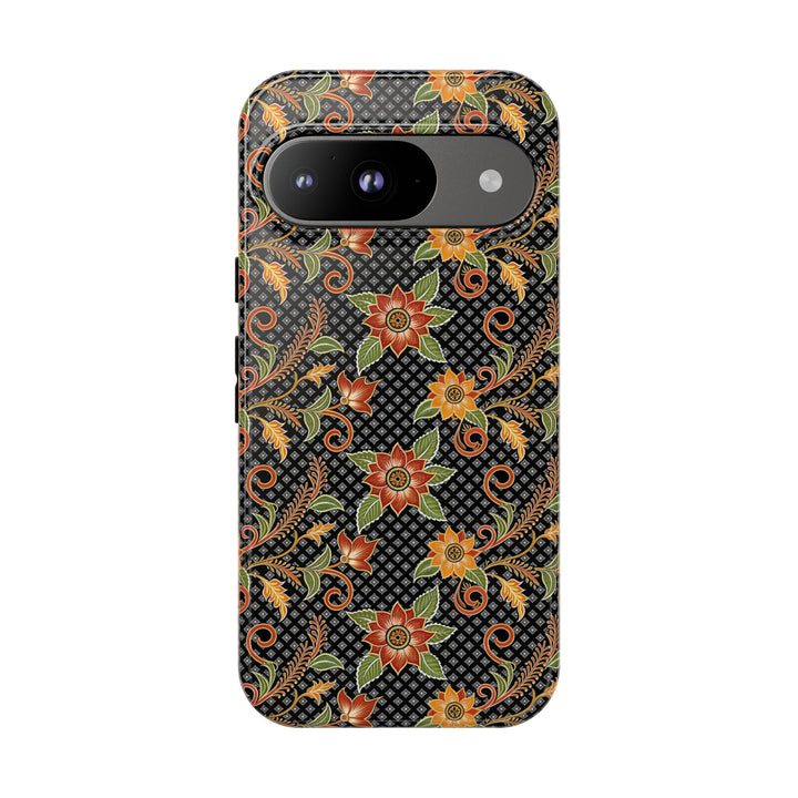 Modern Batik Pattern Tough Phone Cases Personalizable - Flower 3