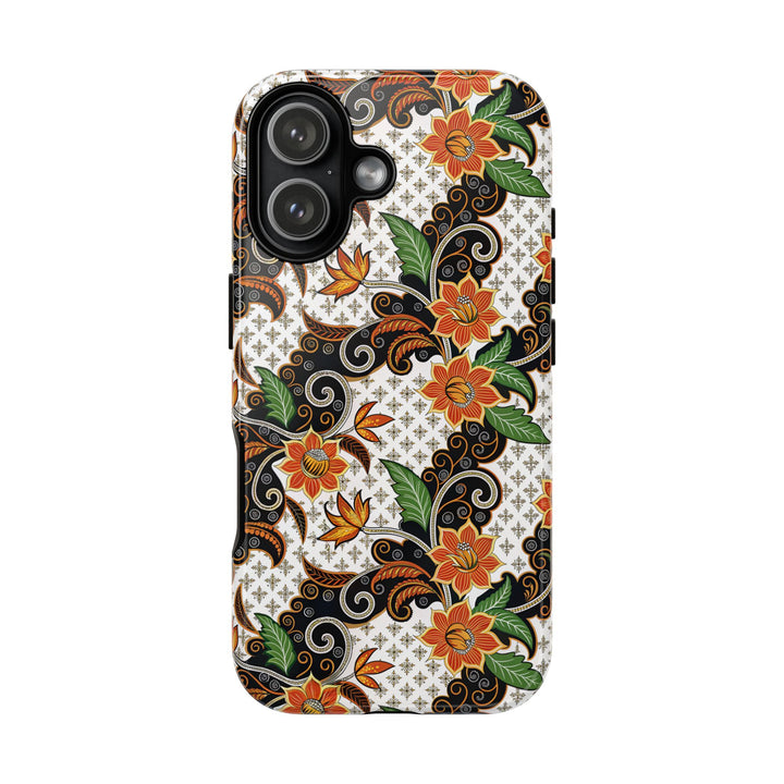 Modern Batik Pattern Tough Phone Cases Personalizable - Flower 2
