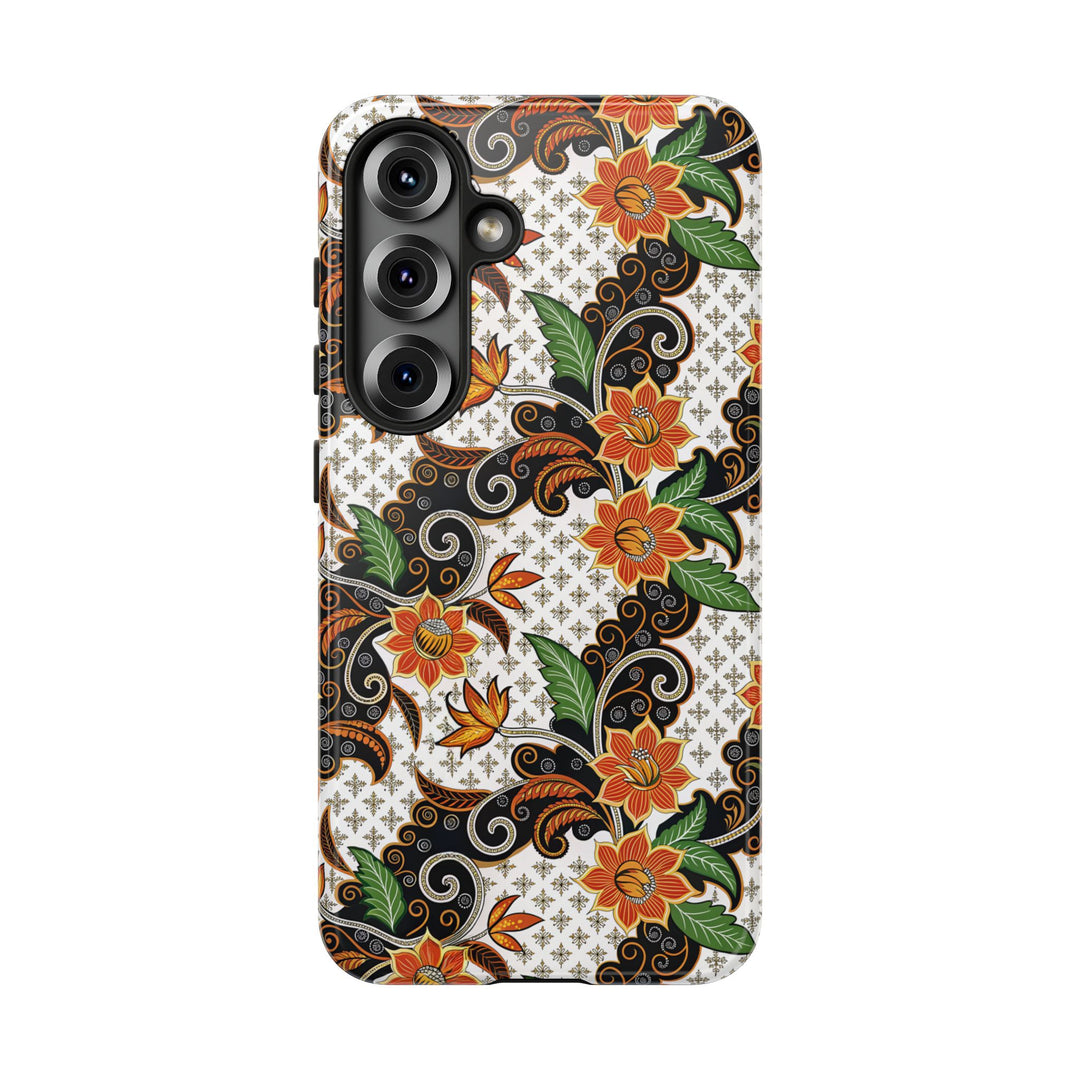 Modern Batik Pattern Tough Phone Cases Personalizable - Flower 2