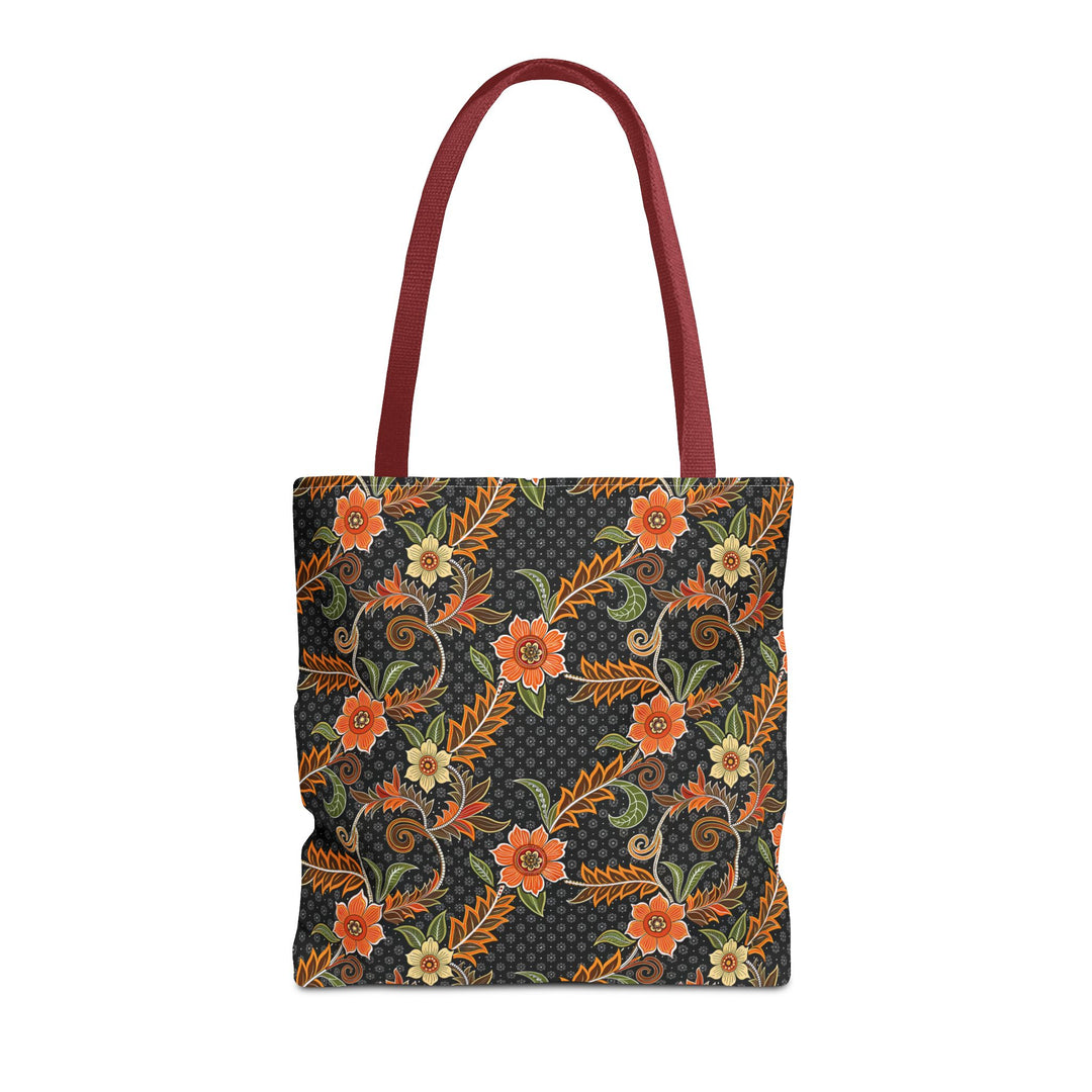 Batik Print Tote Bag -   Aesthetic Floral 1