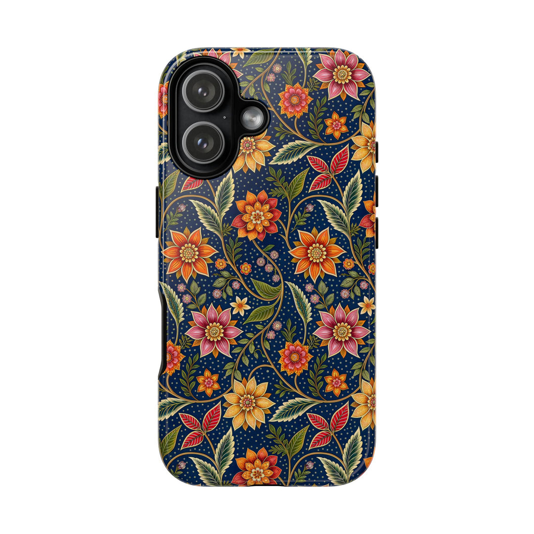 Modern Batik Pattern Tough Phone Cases Personalizable - Flower 7
