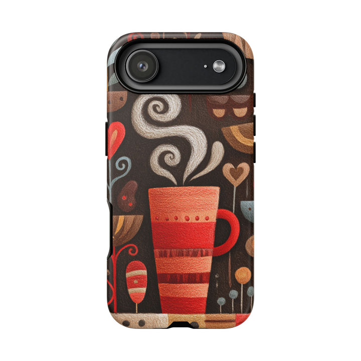Tough Phone Case - Abstract Coffee 1