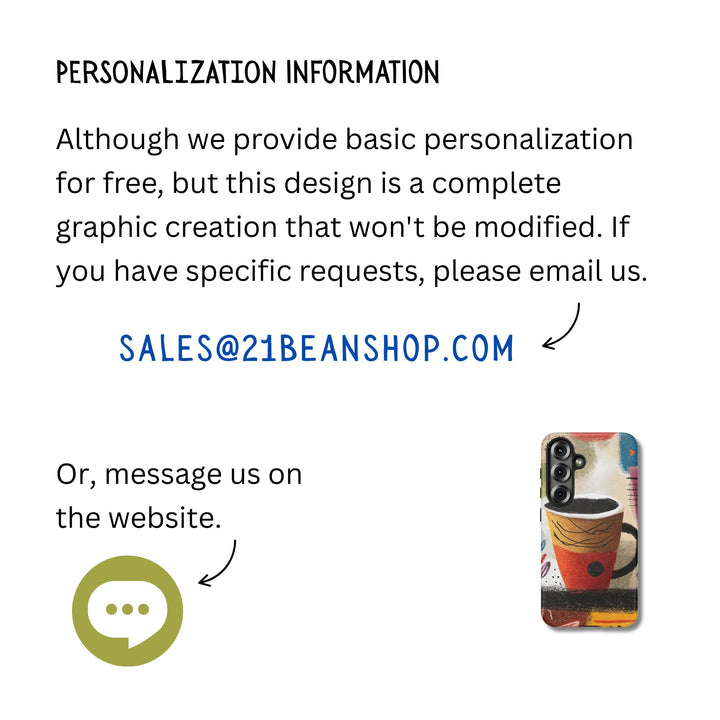 Tough Phone Case - Abstract Coffee 2