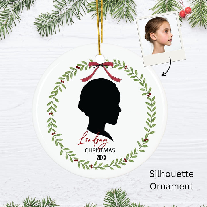 Personalized Photo Christmas Ornament: Children's Silhouette Ornament