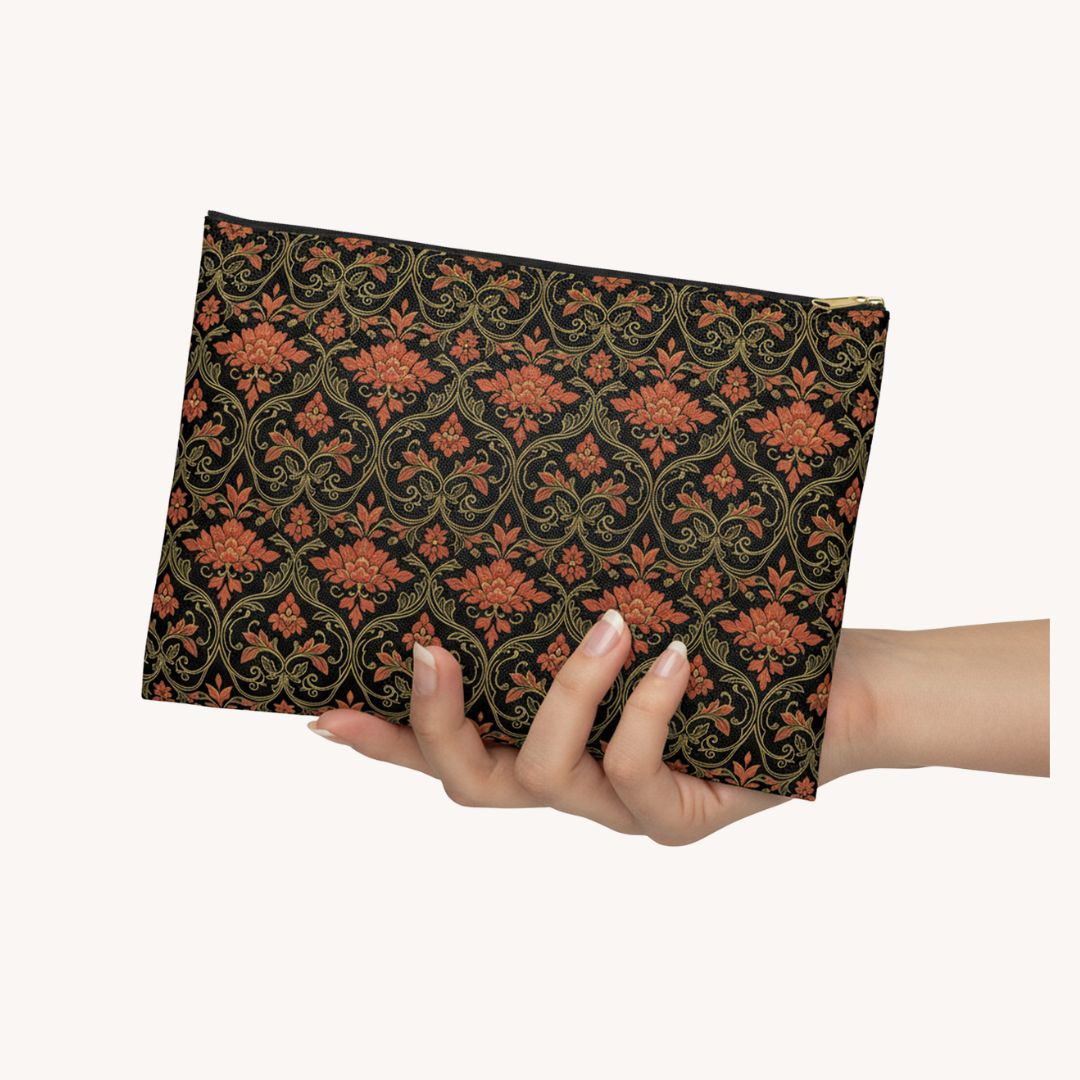 Batik Print Makeup And Accessory Pouch -  Traditional Pattern 12