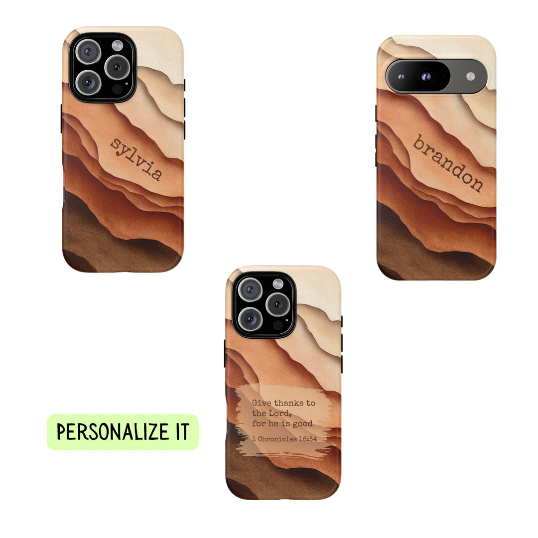 Personalized Tough Phone Case Abstract Warm Tones