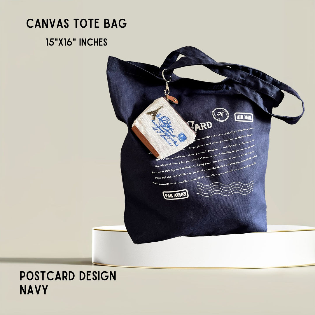 Canvas Tote With Small Purse Collection