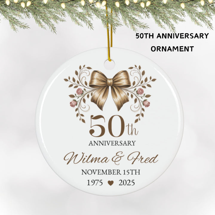 Personalized Christmas Ornament: 50th Anniversary