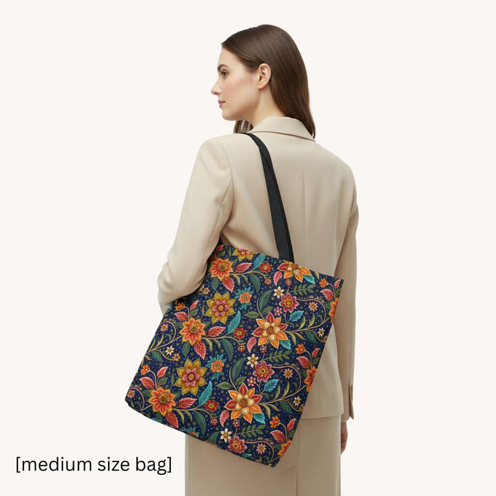 Batik Print Tote Bag -  Batik Flower 10
