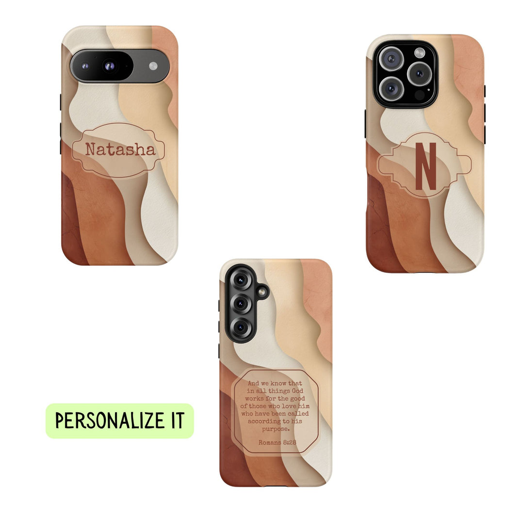 Personalized Tough Phone Case Warm Tones Abstract