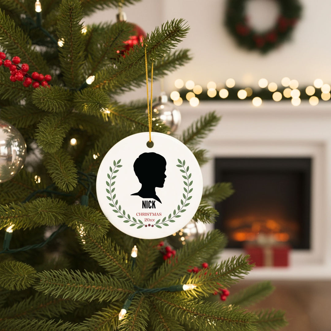 Personalized Photo Christmas Ornament: Children's Silhouette Ornament