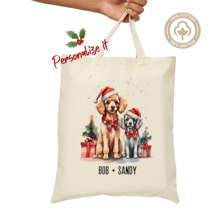 Personalized Cotton Canvas Tote Bag You And Me Holiday Moment