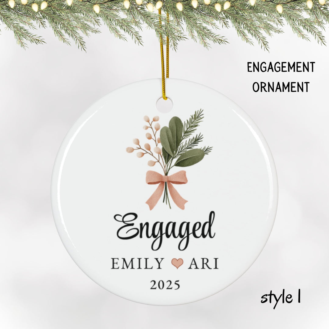 Personalized Christmas Ornament: Engaged Christmas