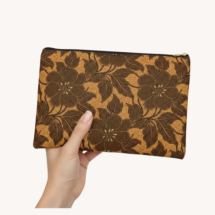 Batik Print Makeup And Accessory Pouch -  Traditional Pattern 9