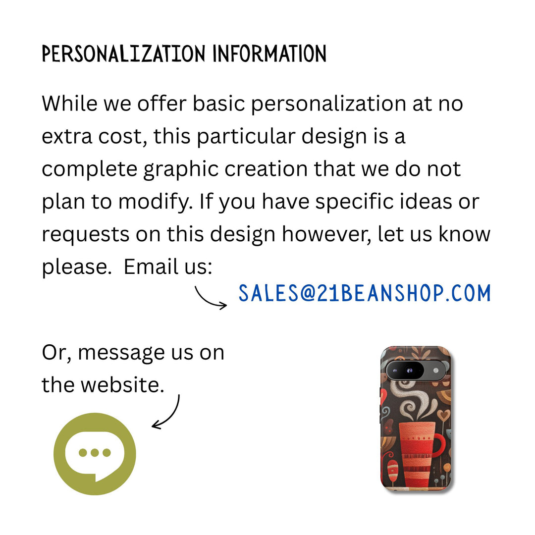 Tough Phone Case - Abstract Coffee 1