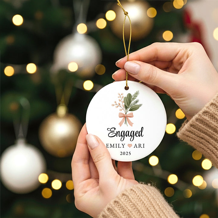 Personalized Christmas Ornament: Engaged Christmas
