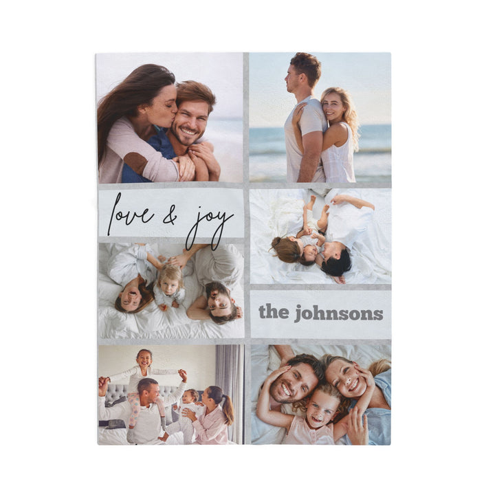 Personalized  Plush Blanket - Love And Joy