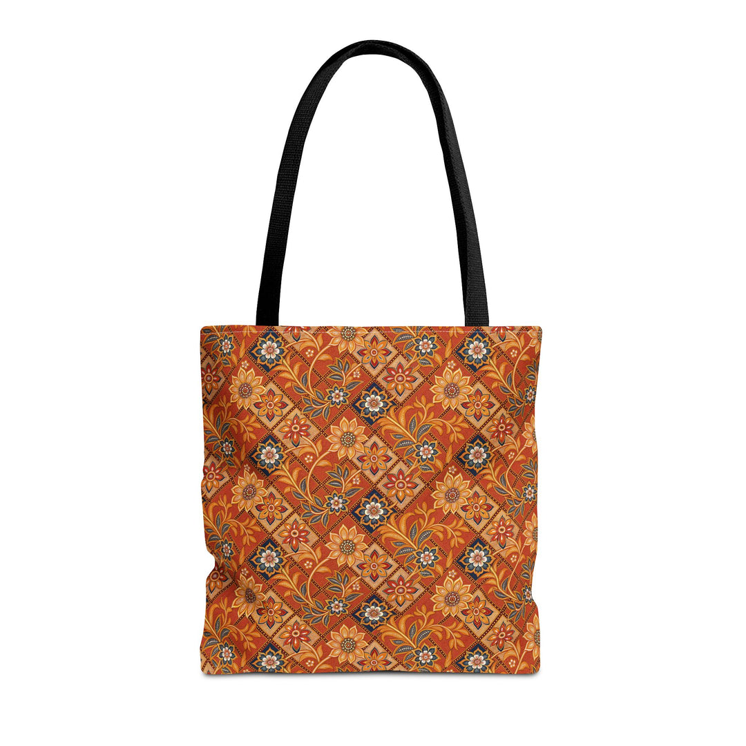 Modern Batik Print Tote Bag -  Orange 1