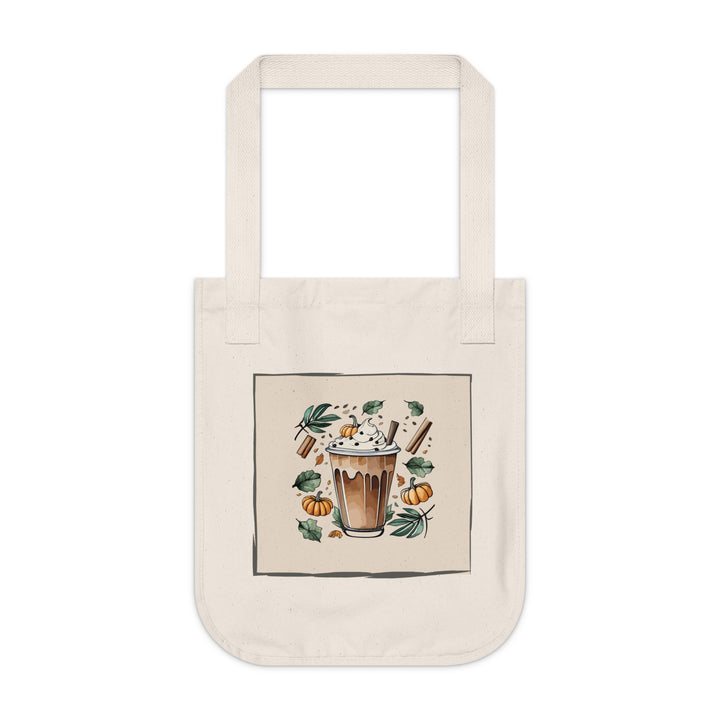 Fall Leaf and A Latte Organic Canvas Tote