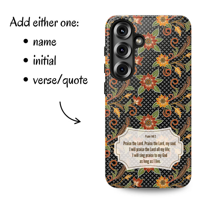 Modern Batik Pattern Tough Phone Cases Personalizable - Flower 3