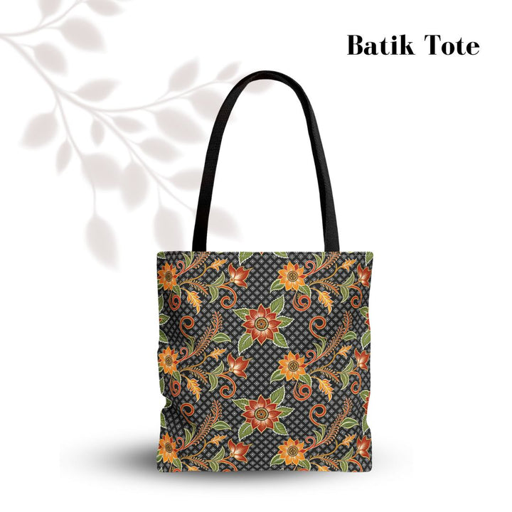Batik Print Tote Bag -  Batik Flower 3