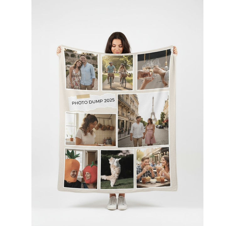 Personalized  Plush Blanket - Photo Dump 1