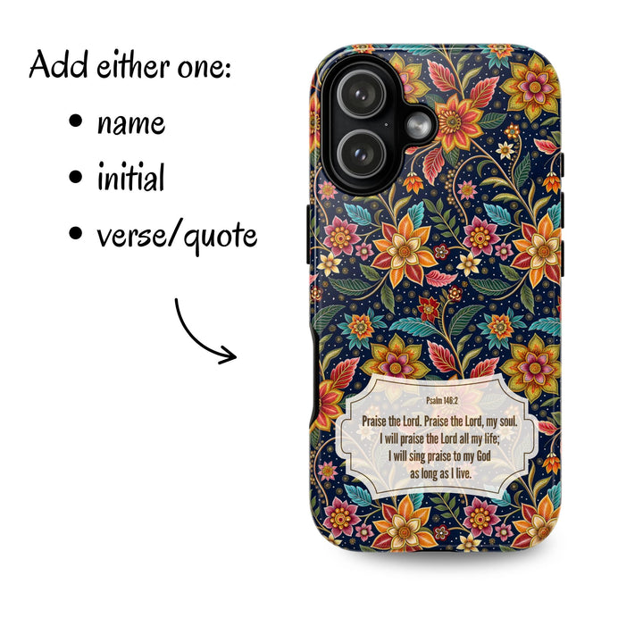 Modern Batik Pattern Tough Phone Cases Personalizable - Flower 10