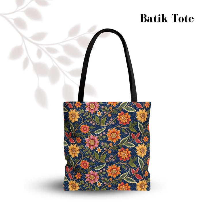 Batik Print Tote Bag -  Batik Flower 7