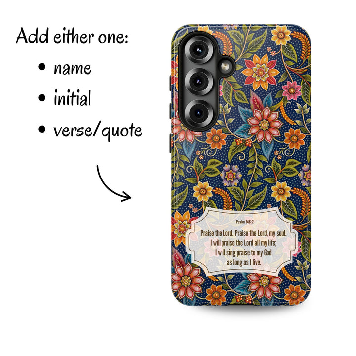 Modern Batik Pattern Tough Phone Cases Personalizable - Flower 6