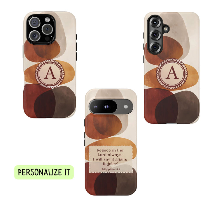 Tough Phone Case Personalized - Warm Tones Abstract 1