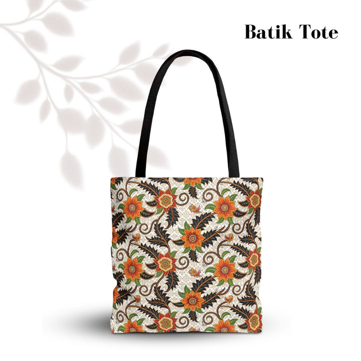 Batik Print Tote Bag -   Aesthetic Floral 2