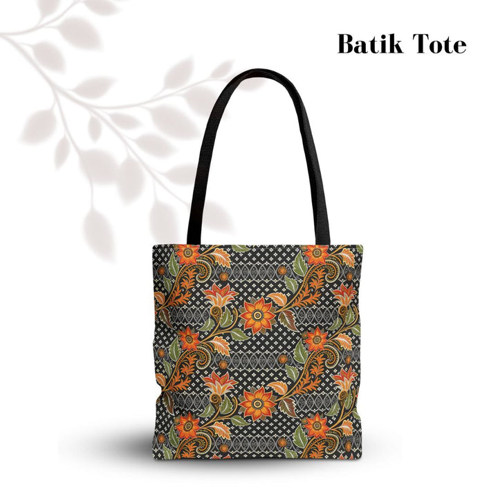 Batik Print Tote Bag -   Aesthetic Floral 3