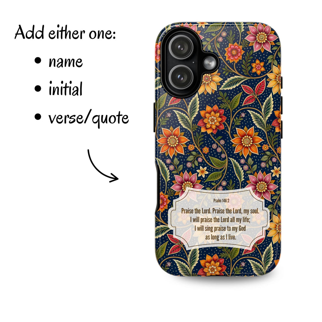 Modern Batik Pattern Tough Phone Cases Personalizable - Flower 7