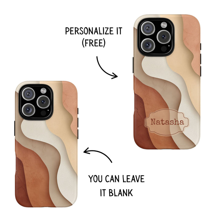 Personalized Tough Phone Case Warm Tones Abstract