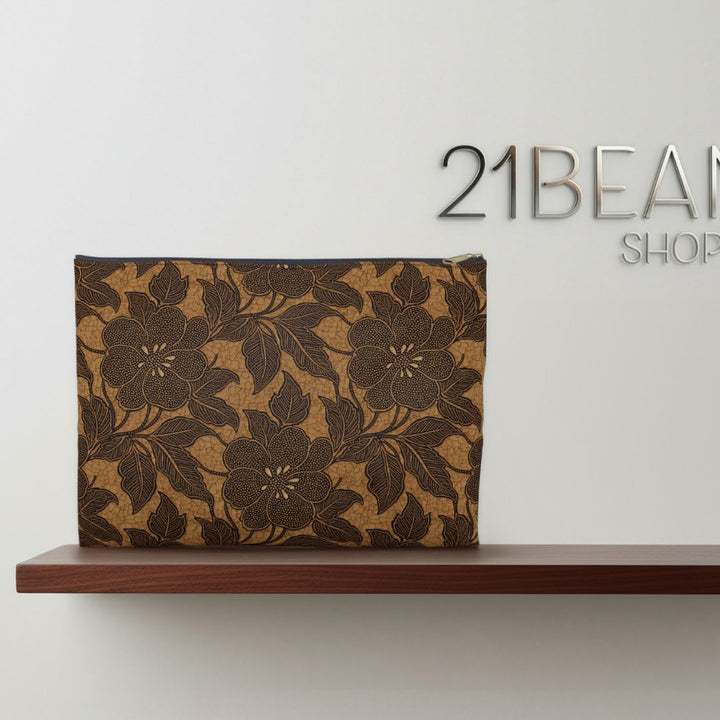 Batik Print Makeup And Accessory Pouch -  Traditional Pattern 9